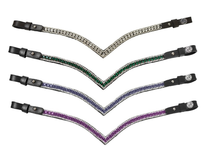 FRONTALINO CUOIO A V CON STRASS Frontalini 